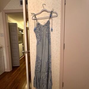 Cleobella Blue Sequin Embellished Maxi Sundress